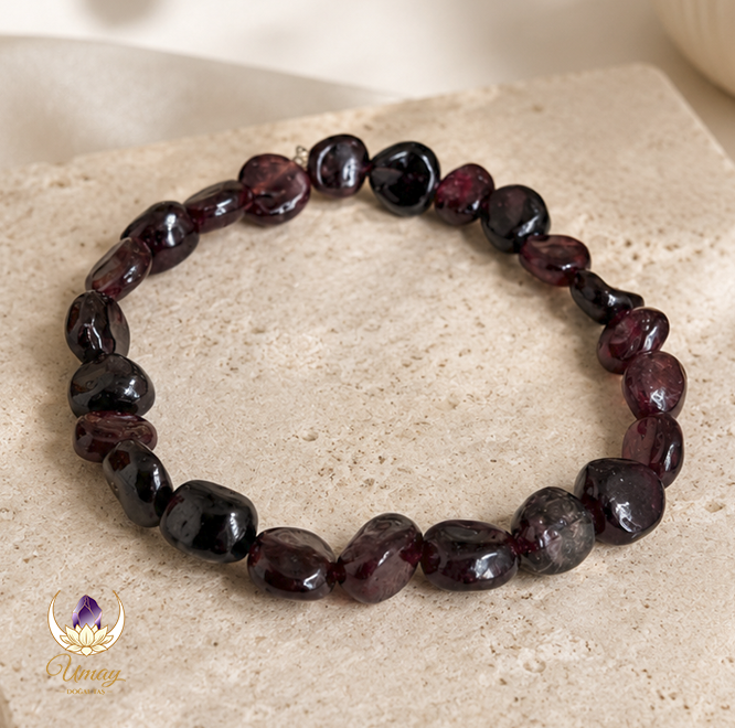 Lal (Garnet) Bileklik (8 mm)
